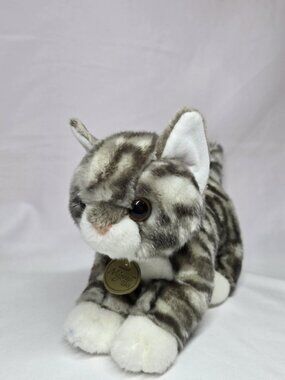 Aurora 9" Grey Tabby Kitten 26240 Plush Stuffed Animal Toy